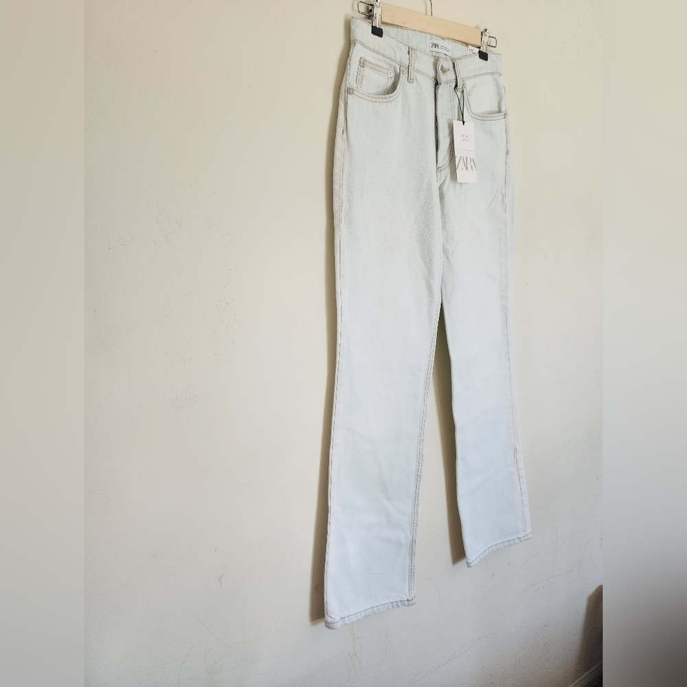 Zara Light Wash High-Rise Full Length Jeans size 2 - Picture 2 of 7